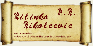Milinko Nikolčević vizit kartica